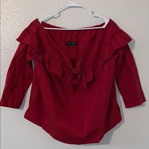 Eloquii Red Off-the-Shoulder Top